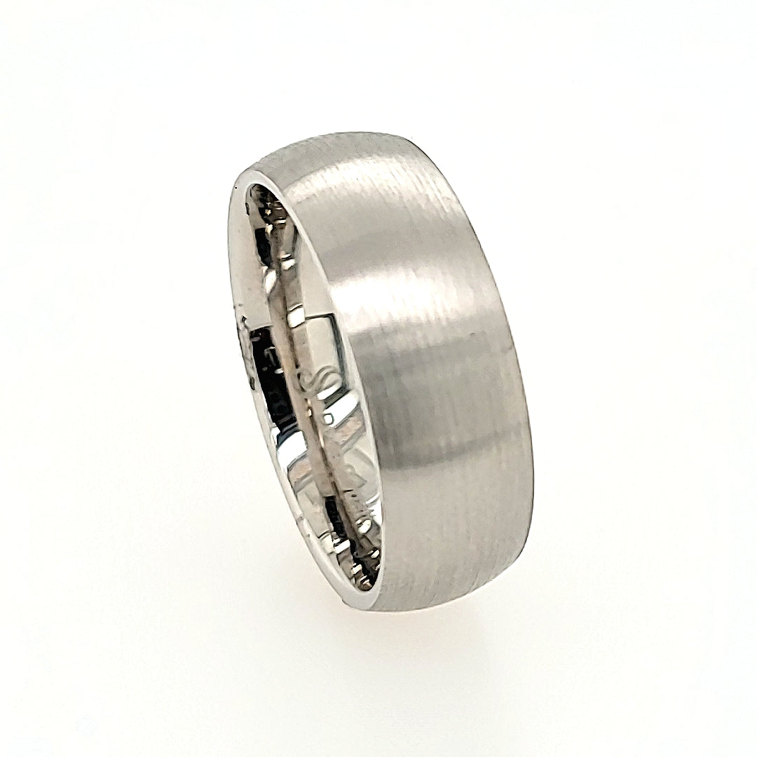 Cobalt Chrome Half-Round Satin Band