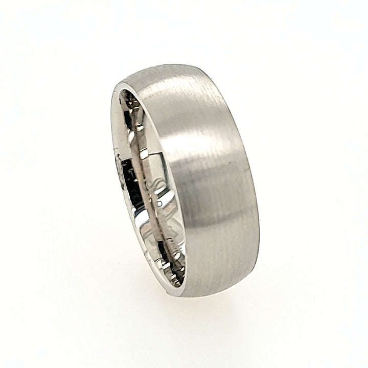 Cobalt Chrome Half-Round Satin Band