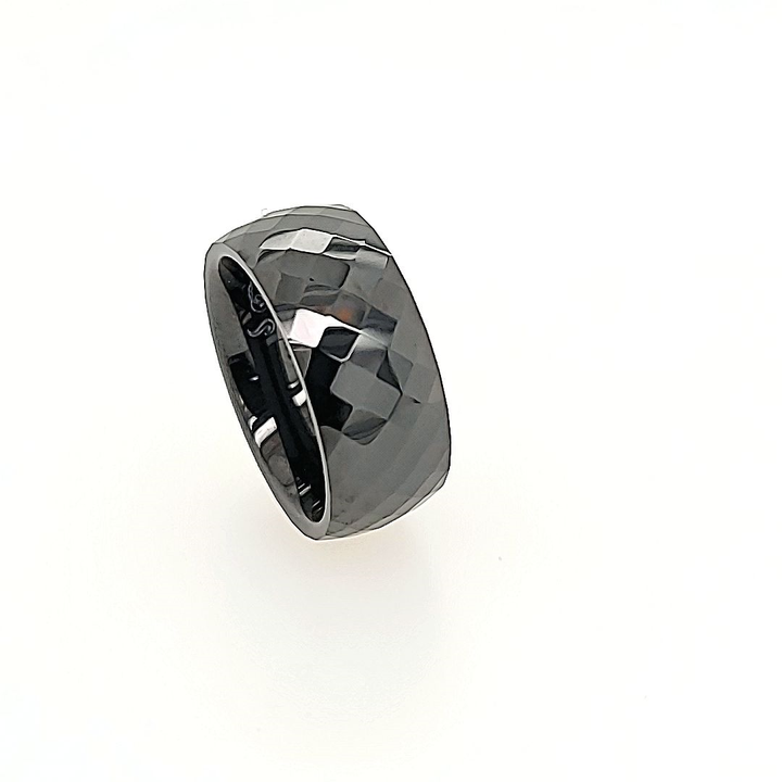 Black Ceramic Contoured Ring