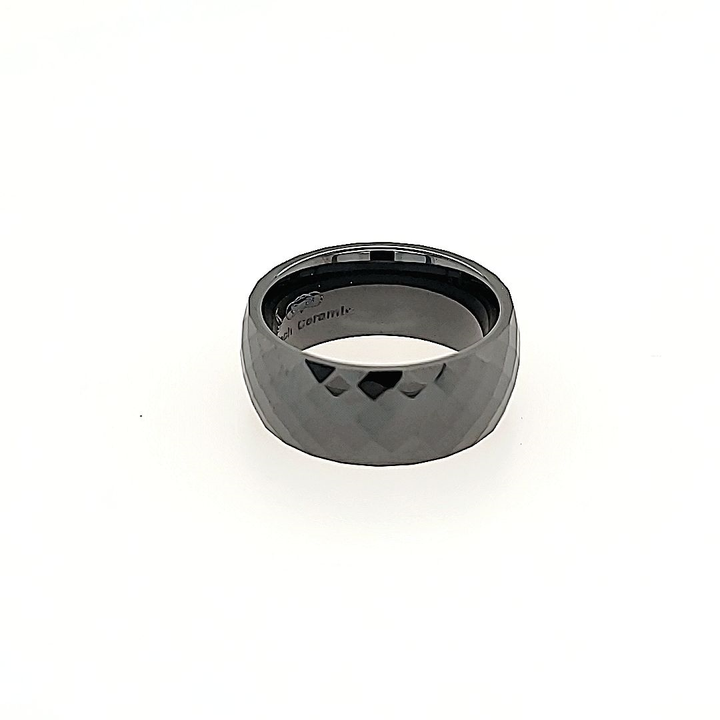 Black Ceramic Contoured Ring