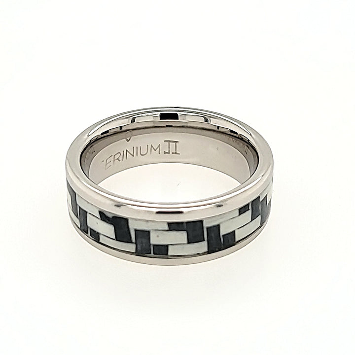 Serinium Ring with a Carbon Fiber Inlay