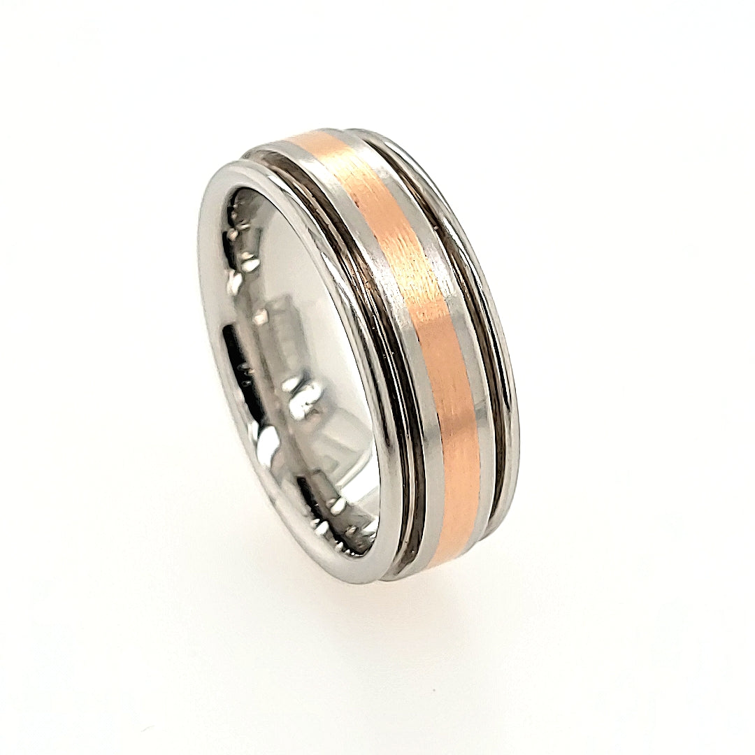 Serinium Band with Rose Gold Inlay