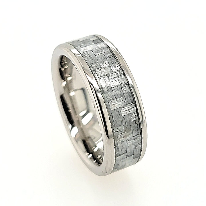 Serinium Ring with Grey Carbon Fiber Inlay