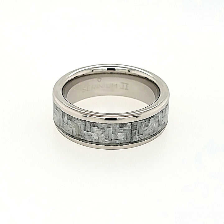 Serinium Ring with Grey Carbon Fiber Inlay