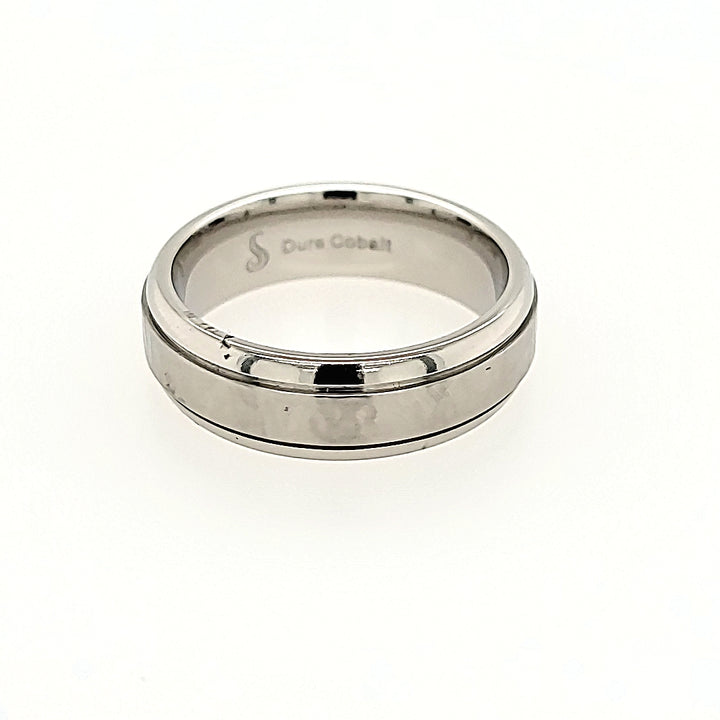 Cobalt Chrome Ring with a Hammered Finish
