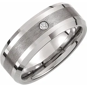 Tungsten Carbide Diamond Ring
