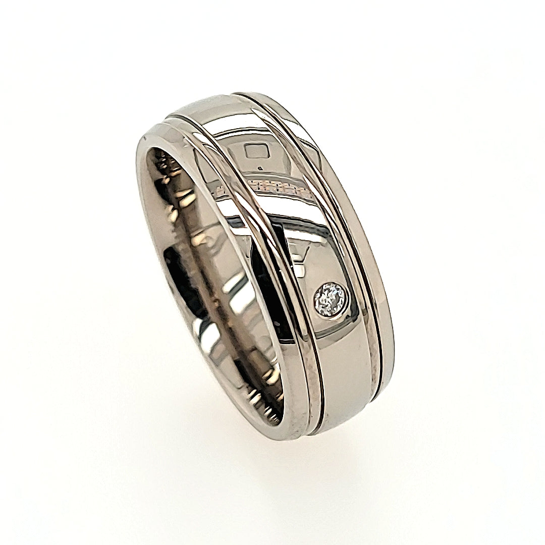 Titanium Diamond Ring