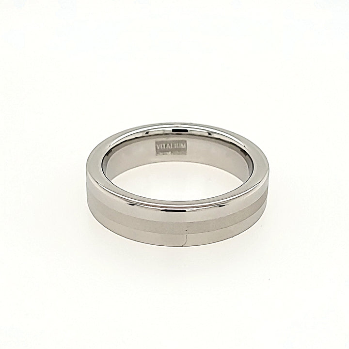 Sernium Ring with Laser Engraved Center