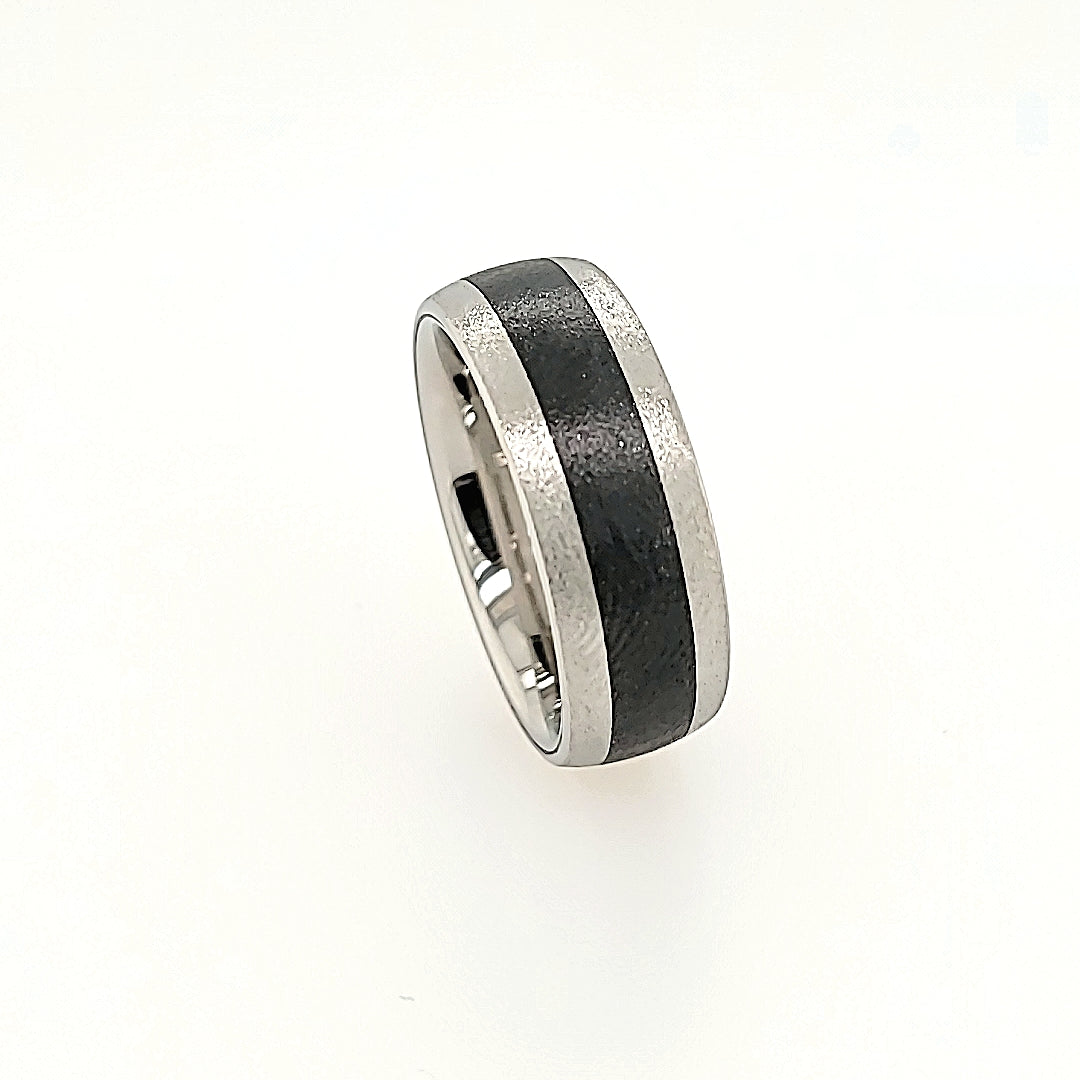 Serinium and Black Ceramic Ring