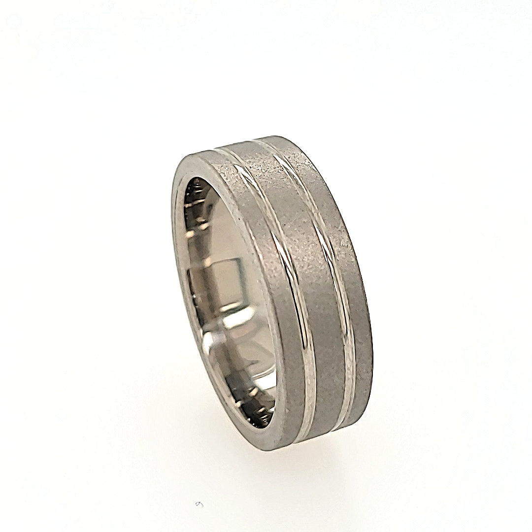 Titanium Ring with Brushed Finish