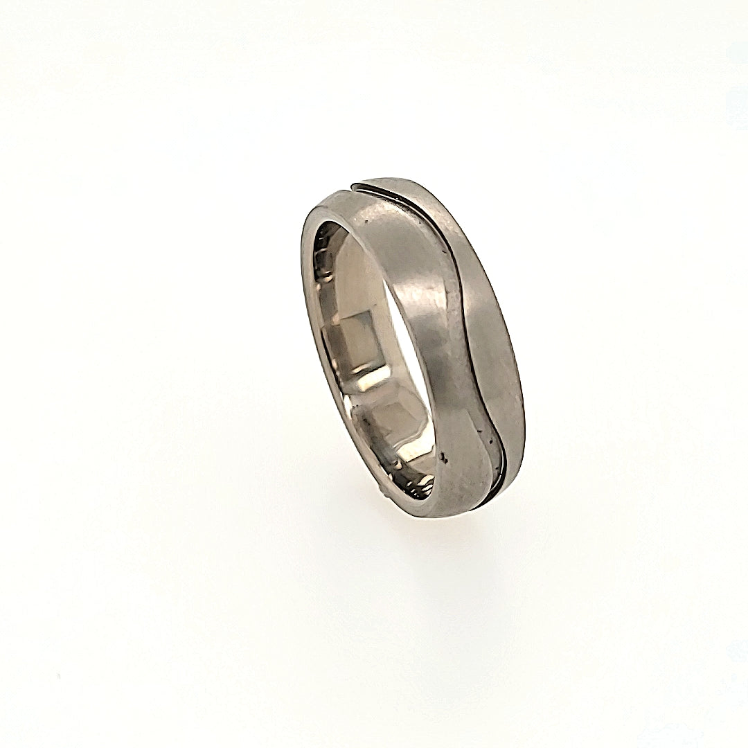 Grey Titanium Satin Band