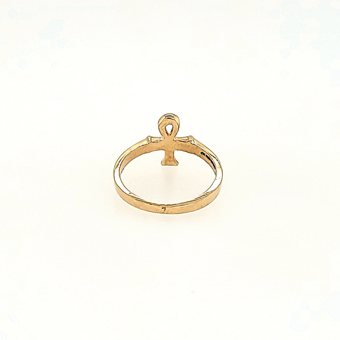Ankh Cross Ring in 10k Gold
