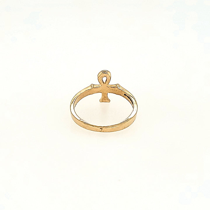 Ankh Cross Ring in 10k Gold