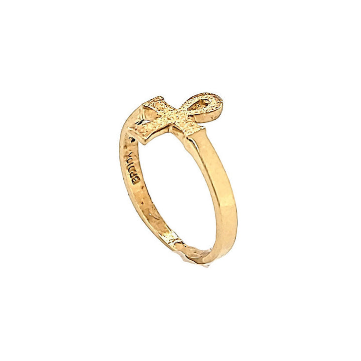 Ankh Cross Ring in 10k Gold