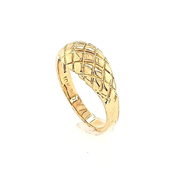 Honeycomb Design Ring in 10k Gold