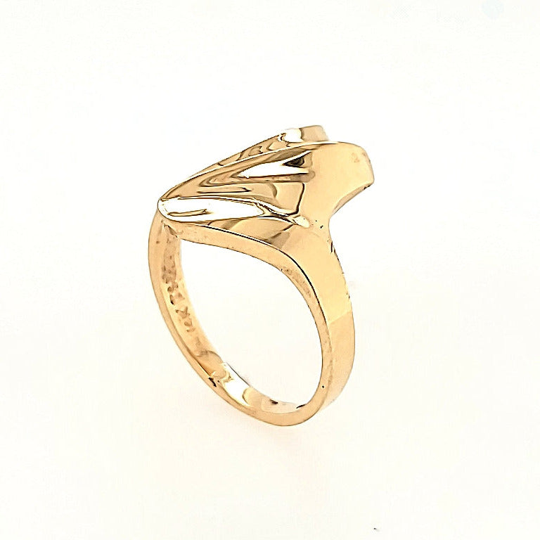 Abstract Handcrafted Ring in 14k Gold
