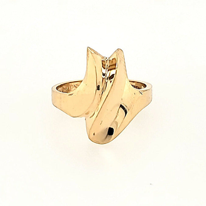 Abstract Handcrafted Ring in 14k Gold