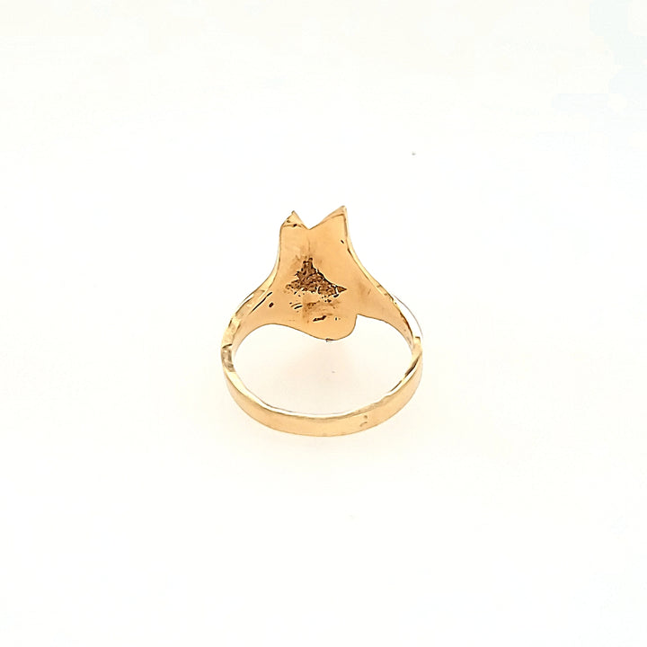 Abstract Handcrafted Ring in 14k Gold