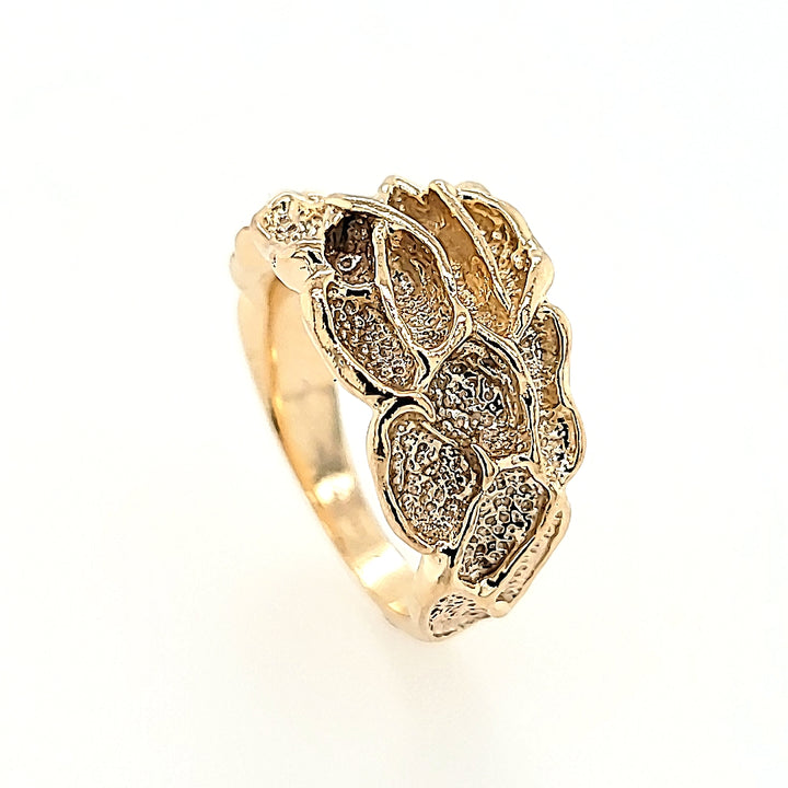Abstract Floral Ring in 14k Gold