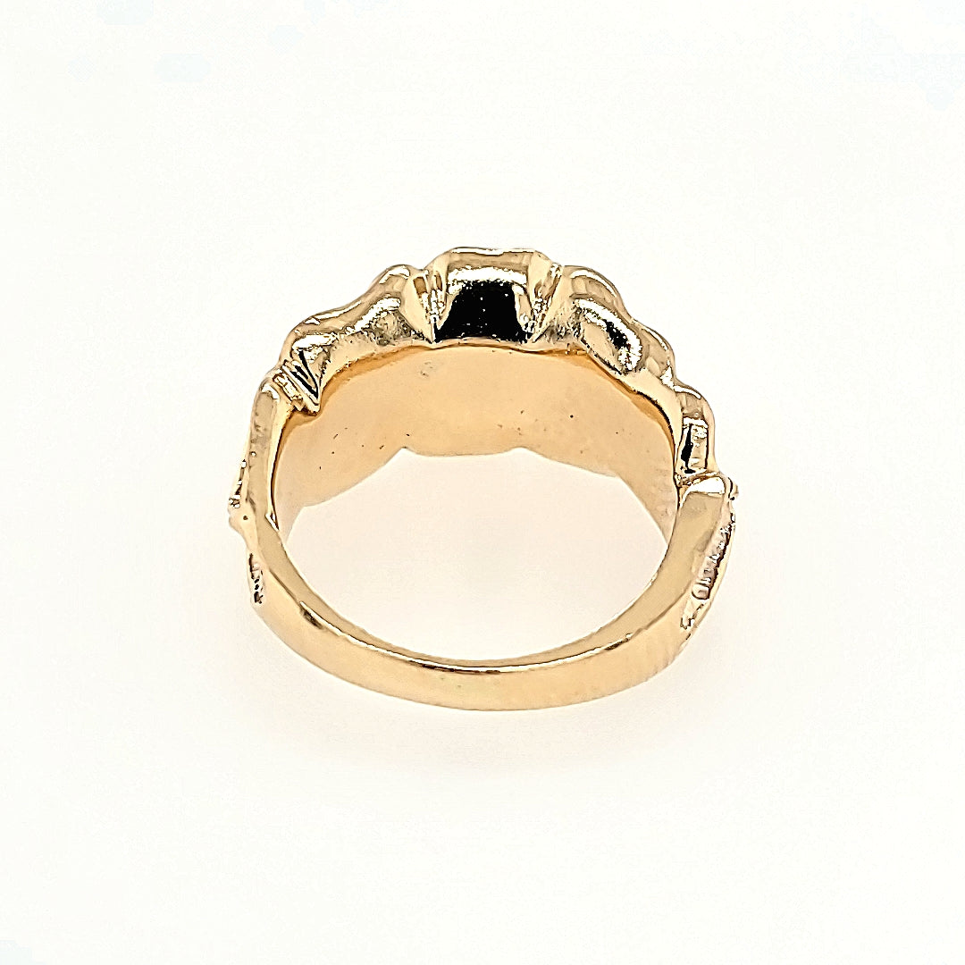 Abstract Floral Ring in 14k Gold