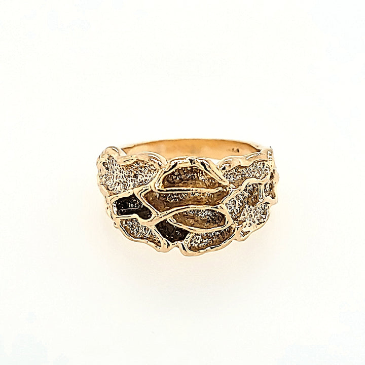 Abstract Floral Ring in 14k Gold