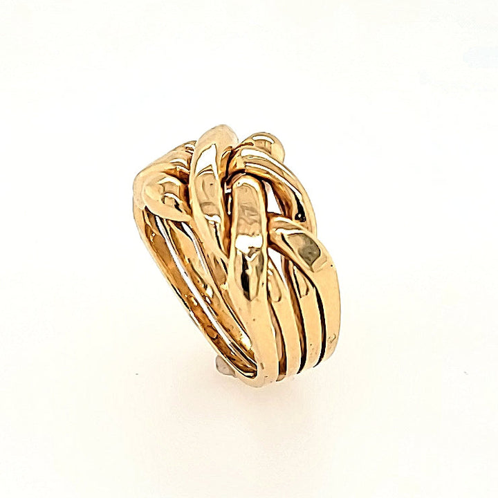 Four Band Puzzle Ring in 14k Gold