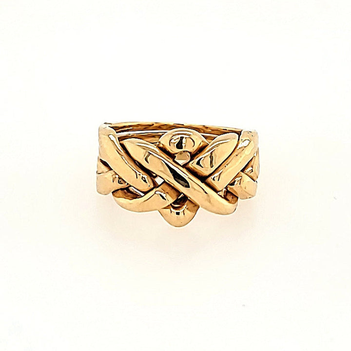 Four Band Puzzle Ring in 14k Gold