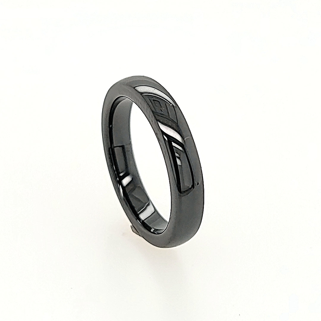 Black Ceramic Polished Band