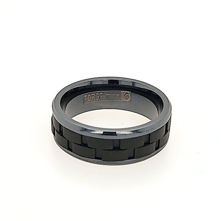 Black Titanium Link Pattern Band