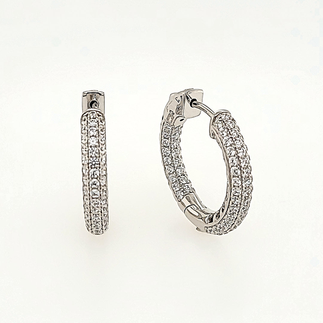 Sterling Silver Inside Out Hoops