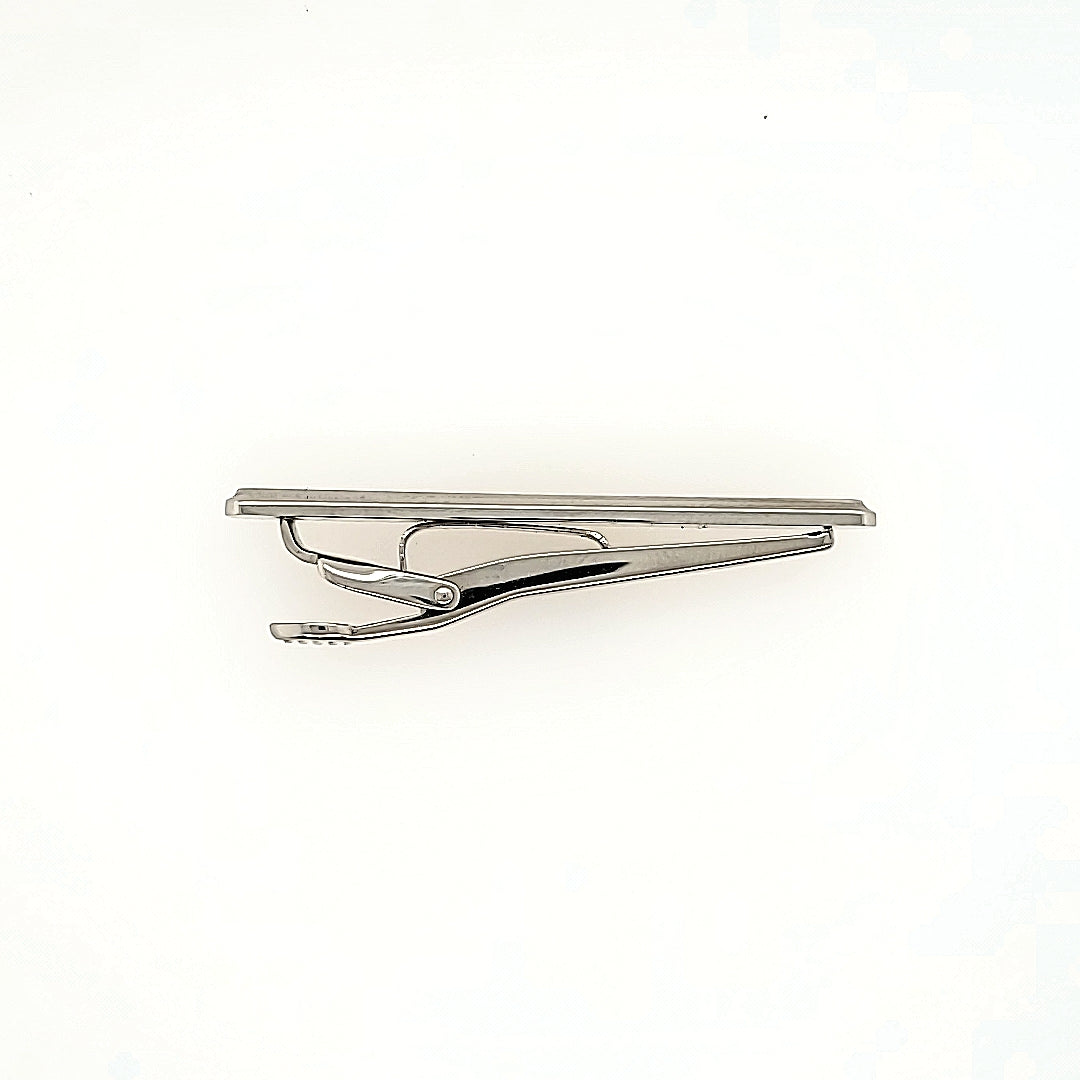 Stainless Steel Tie Clip with Carbon Fiber Inlay