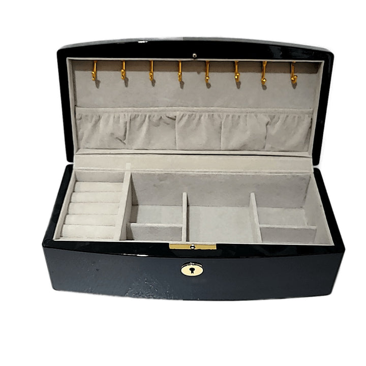 Italian Inlay Burl Wood Jewelry Box