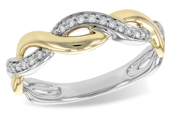 Infinity Inspired Woven Diamond Band in 14k Gold