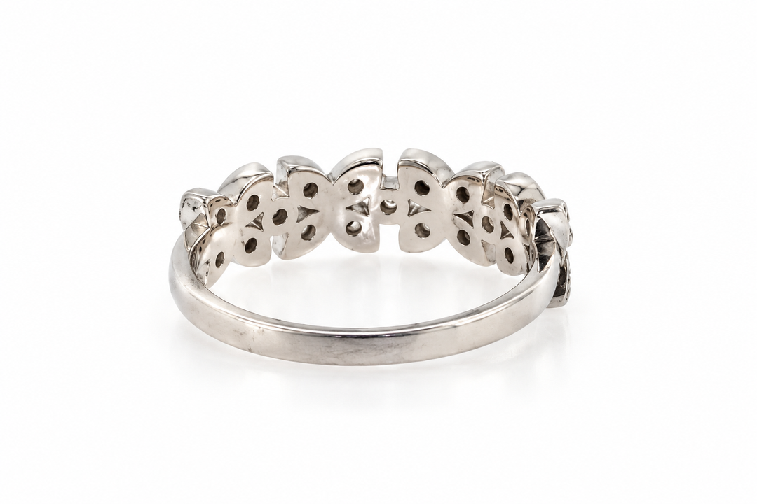 14K Gold Diamond Floral Stacking Ring (0.25 ctw)