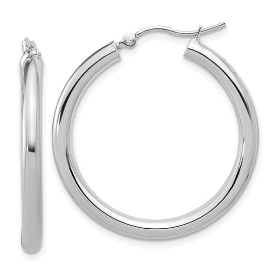 Locking Hinge Hoop Earrings in 10k Gold
