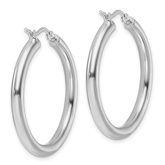 Locking Hinge Hoop Earrings in 10k Gold