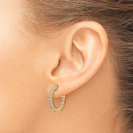 1 carat Lab Grown Diamond Inside-Out Hoops