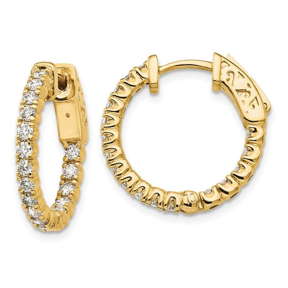 1 carat Lab Grown Diamond Inside-Out Hoops