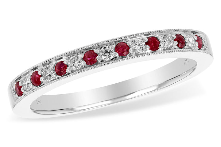 Ruby and Diamond Band in 14k Gold