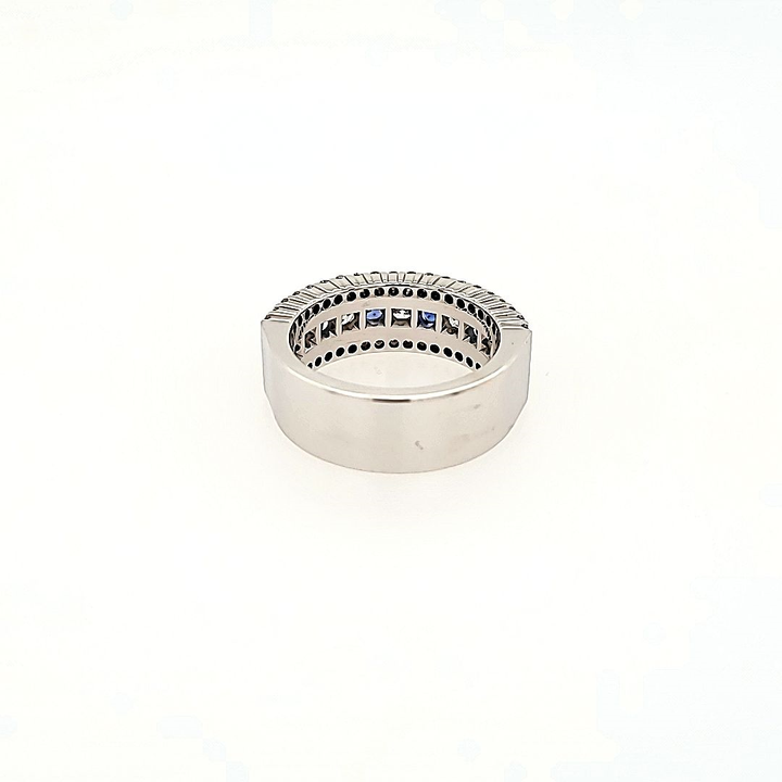 Blue Sapphire and Diamond Ring in 14k Gold