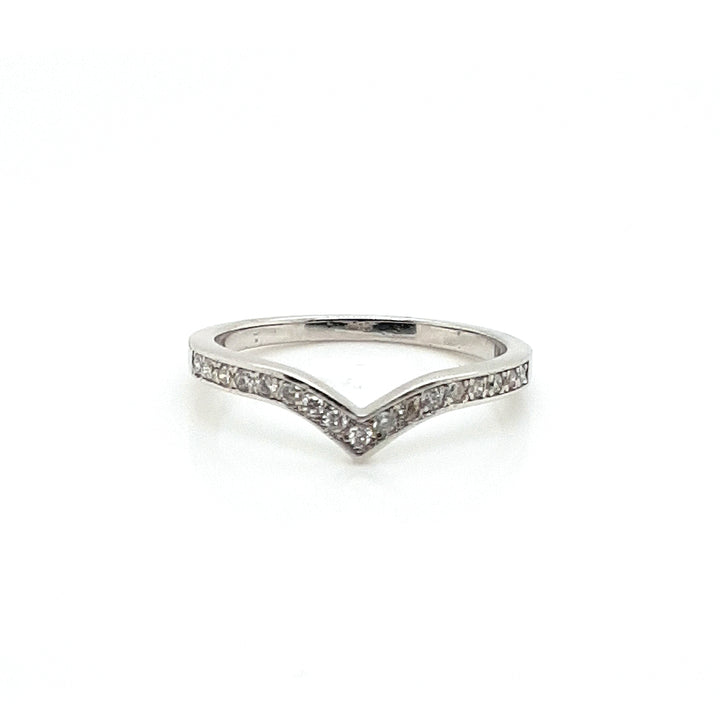 Chevron Inspired Diamond Ring in 14k Gold