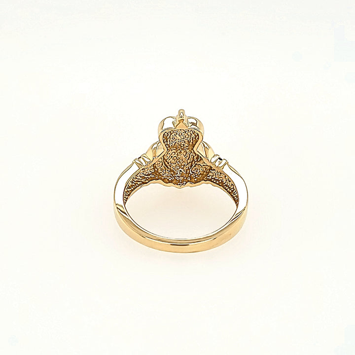 Claddagh Ring with Diamonds in 14k Gold