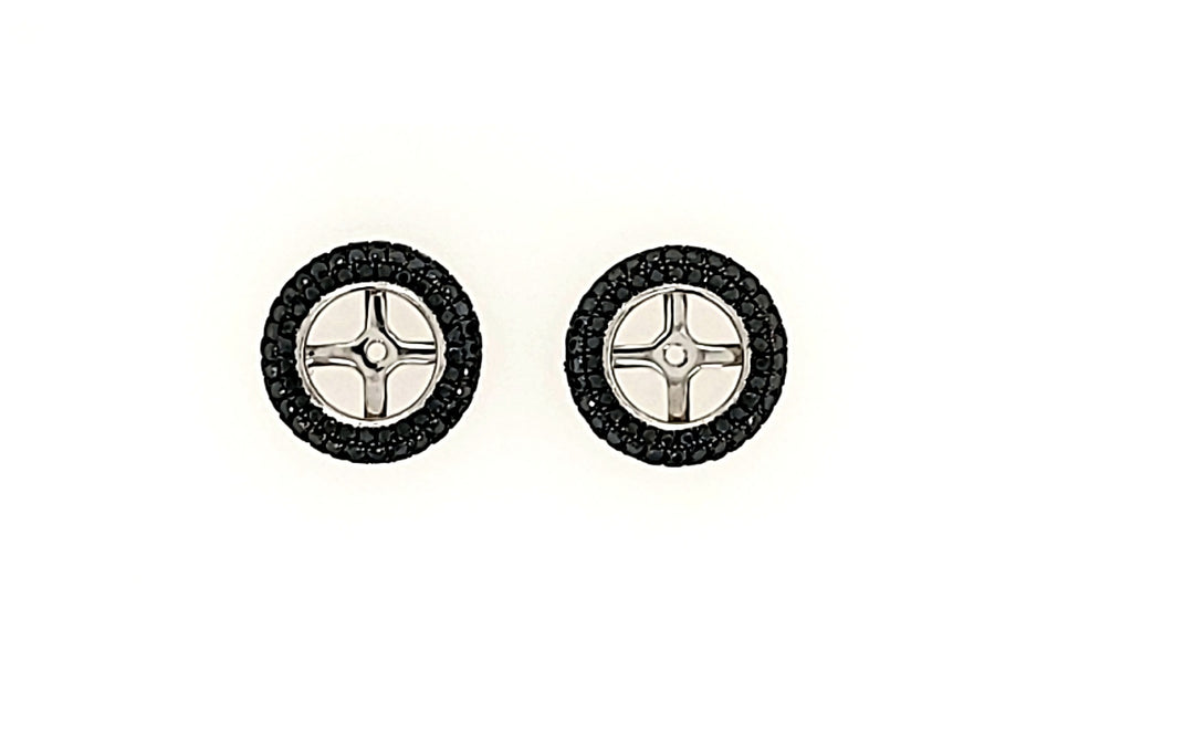 Black Diamond Earring Enhancers in 18k Gold