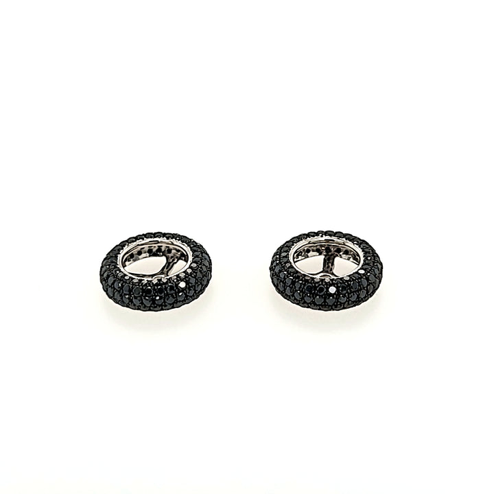 Black Diamond Earring Enhancers in 18k Gold