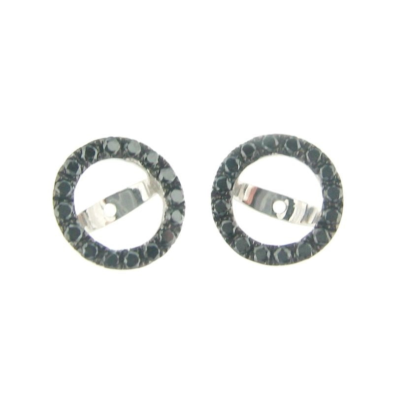 Black Diamond Earring Enhancers in 18k Gold