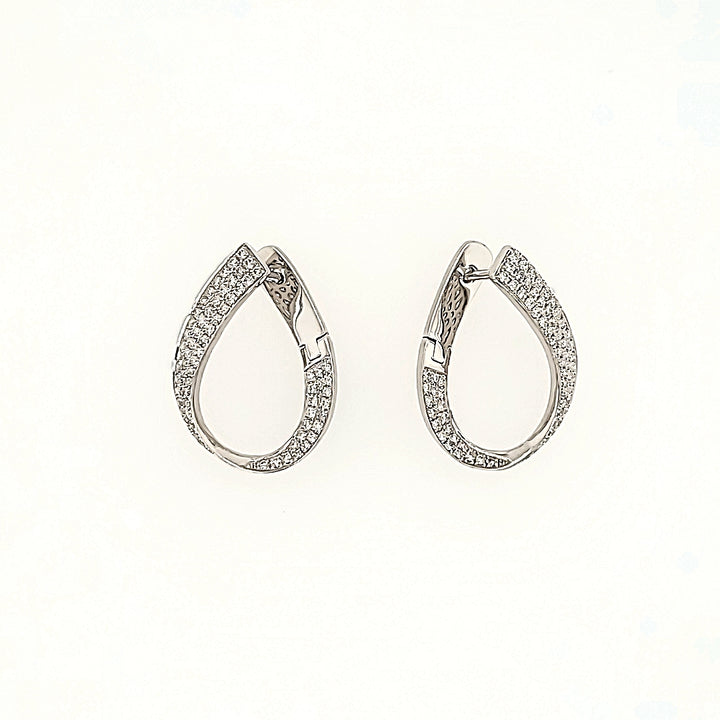 Inside-Out Diamond Hoop Earrings in 18k Gold