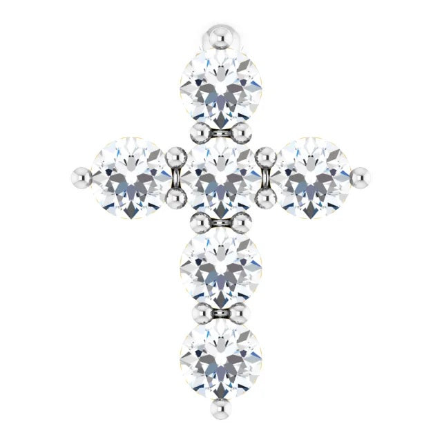 Diamond Cross Pendant in 14k Gold
