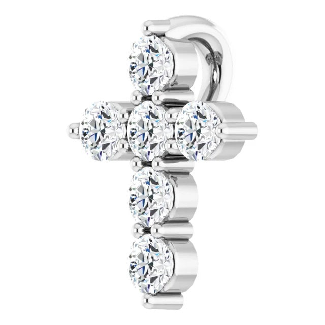 Diamond Cross Pendant in 14k Gold