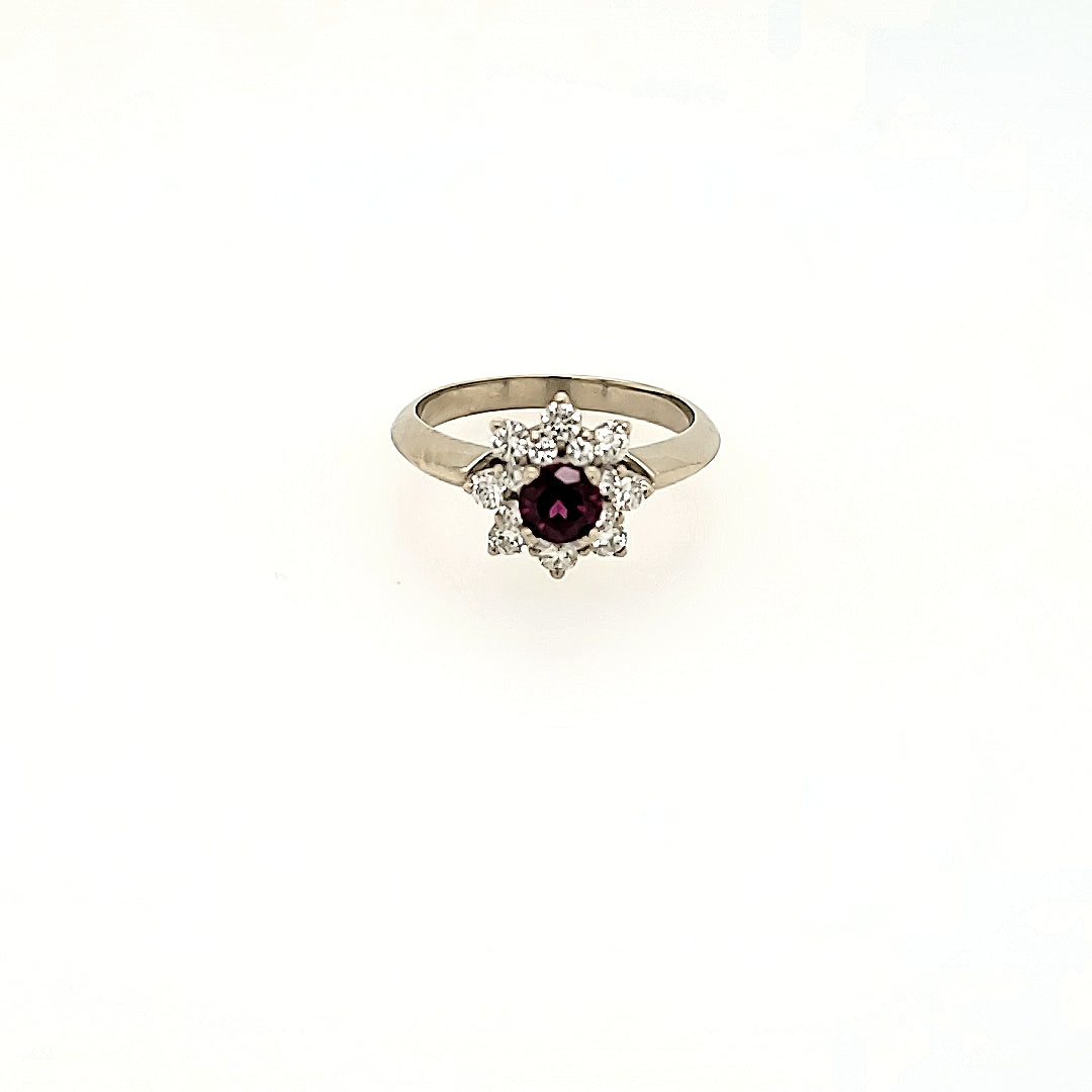 Rhodolite Garnet Ring in 14k Gold