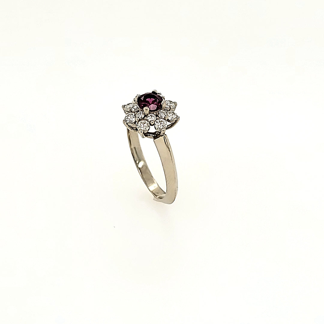 Rhodolite Garnet Ring in 14k Gold